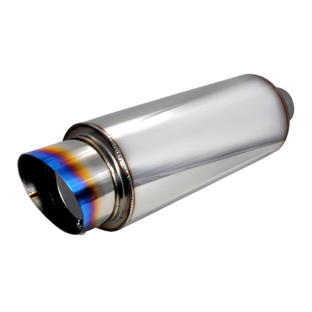 Spec-D Tuning Fireball-Style Muffler With Burnt Tip MF-RS341T
